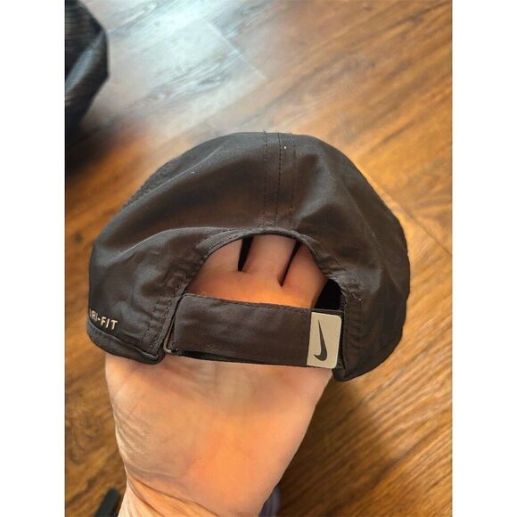 Nike Featherlight Dri-FIT Infant/Toddler Adjustable Cap Hat Black White - Picture 4 of 10